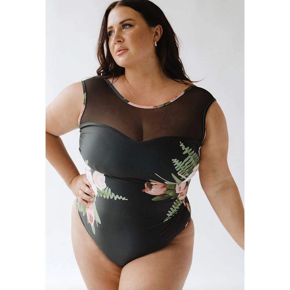 Albion The Maria One Piece in Carolina Floral Swim Beach Bathing Suit Size XXL - Picture 2 of 8